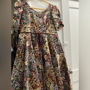 Floral Women’s Dress with Belt